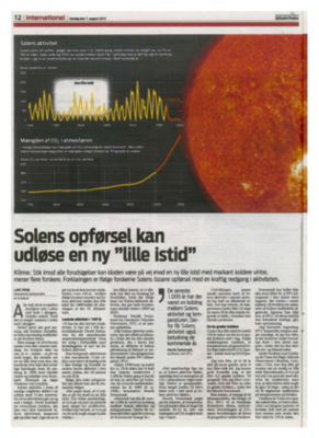 Известен датски вестник предупреждава за приближаването на малък ледников период