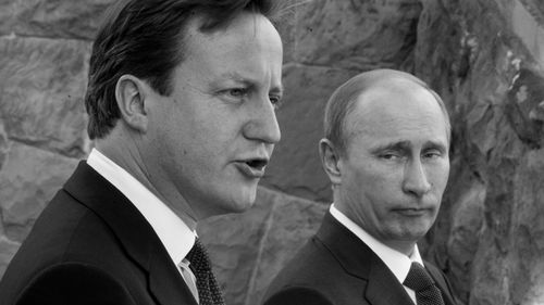 David Cameron and Vladimir Putin