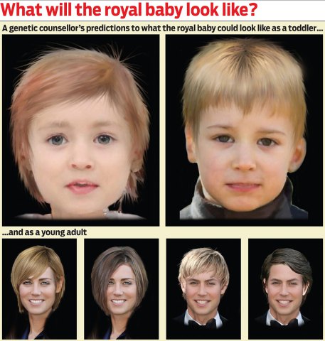Генетик  „изчисли“ външния вид на детето на принц Уилям и Кейт Мидълтън