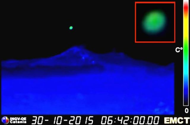 НЛО влетя в кратера на вулкана Етна (видео)