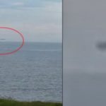 Огромен цилиндричен НЛО прелетя над морето в Уелс (видео)